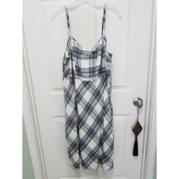 Old Navy | Dresses | Old Navy X Grayivory Plaid Smocked Sides Halter Midi  Dress Nwot | Poshmark